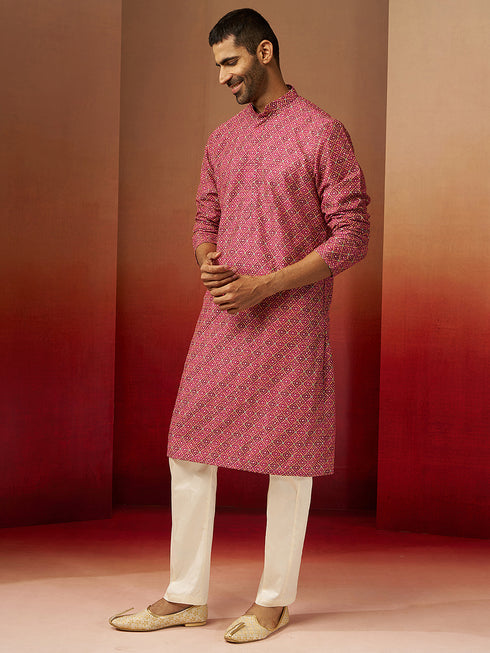 Men's Falsa Digital Print Kurta with Pyjama